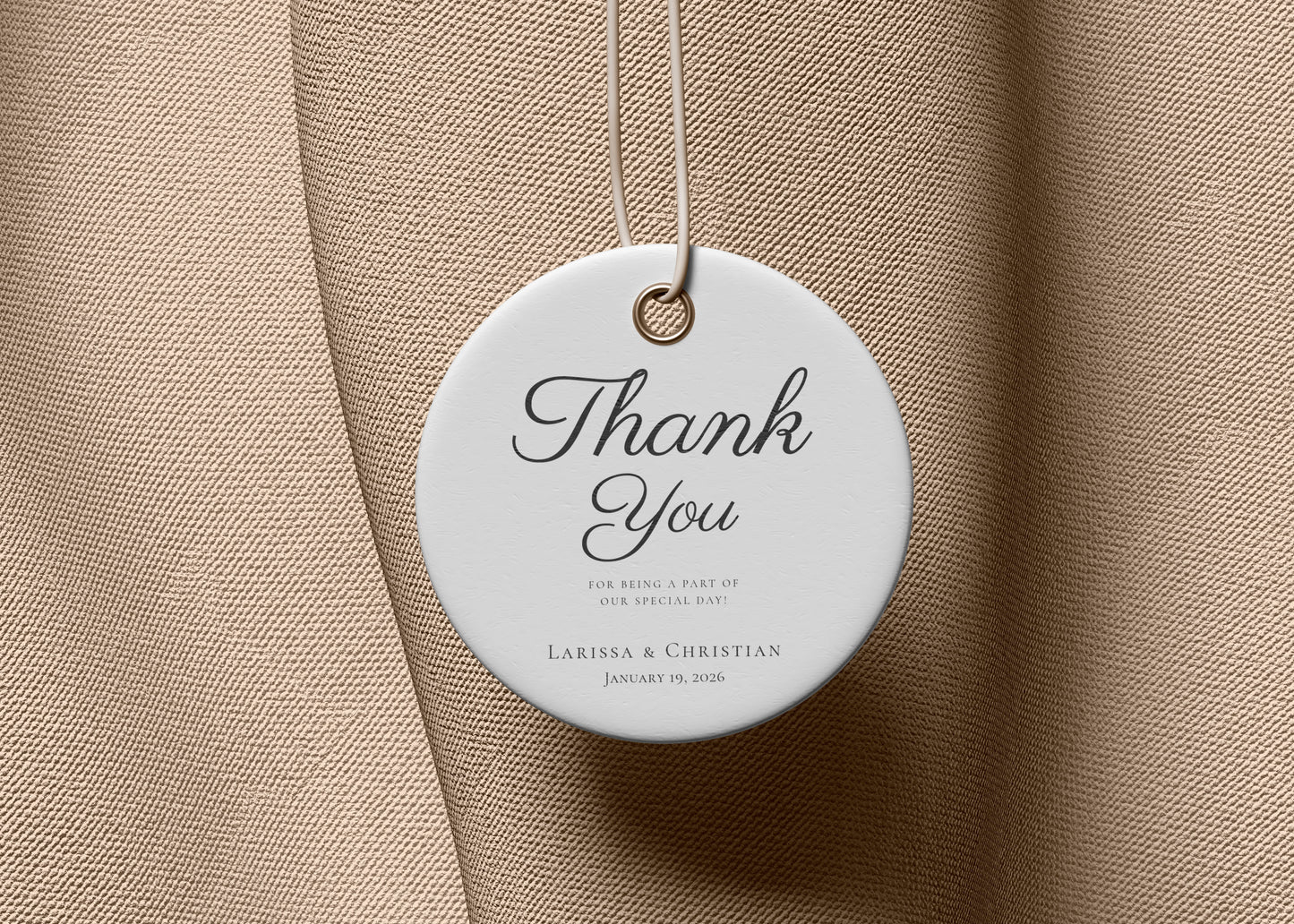 #8. Classic Serif Thank You Favor Tag Template