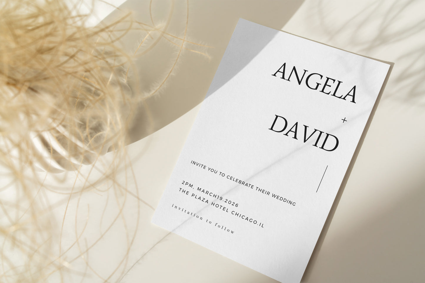 #17. Elegant & Minimalistic Wedding Invitation Template