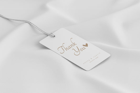 #7. Soft Heart Script Thank You Favor Tag Template