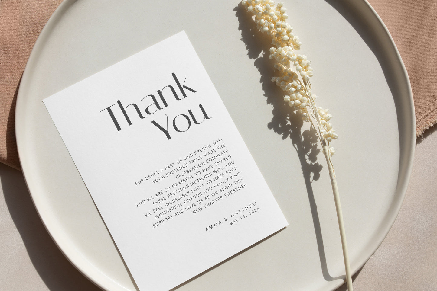 #2. Modern Thank You Card Digital Template | Elegant & Sleek Design