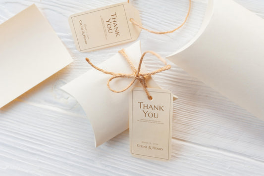 #5. Elegant Neutral Thank You Favor Tag Template