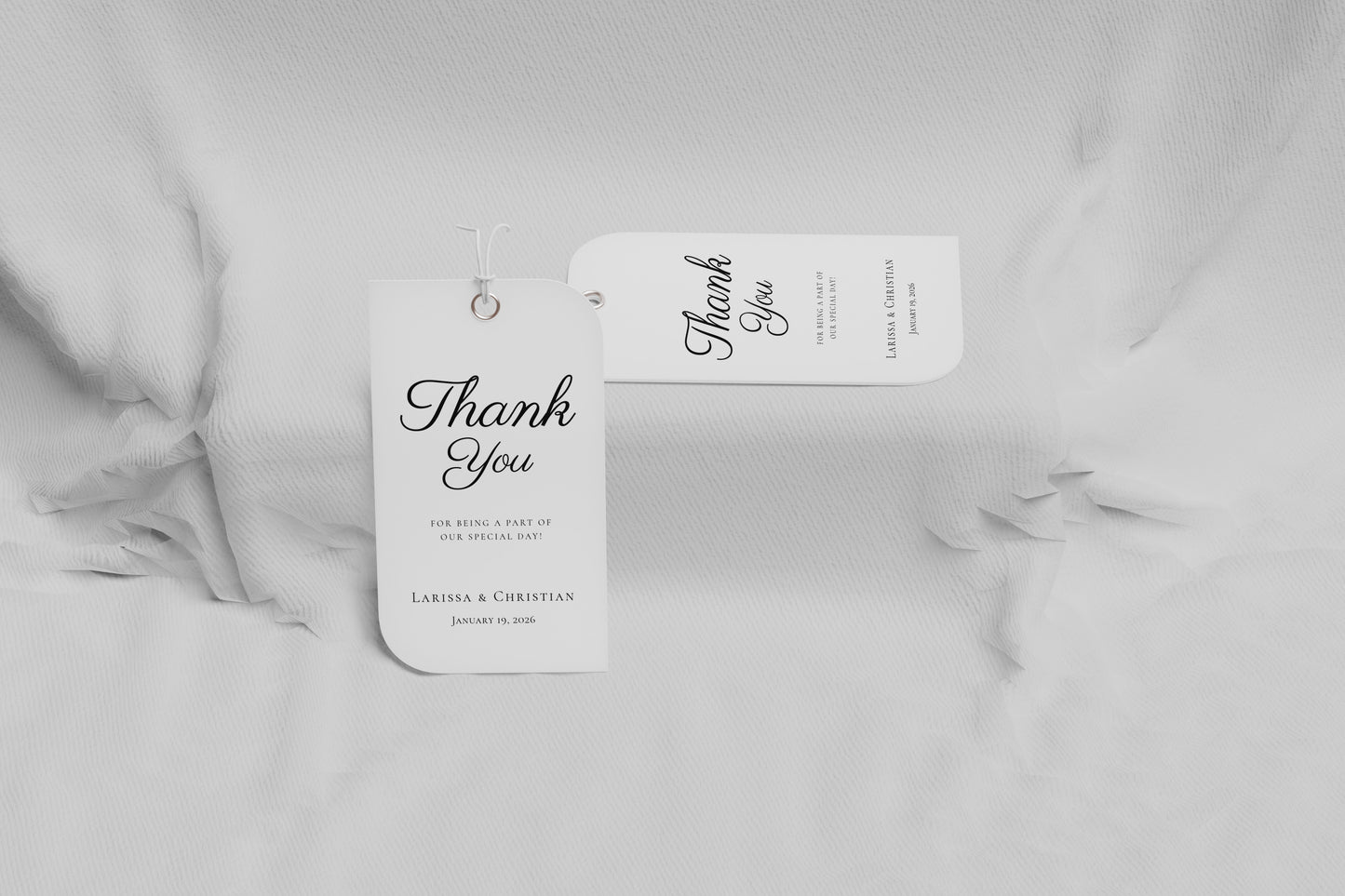 #8. Classic Serif Thank You Favor Tag Template