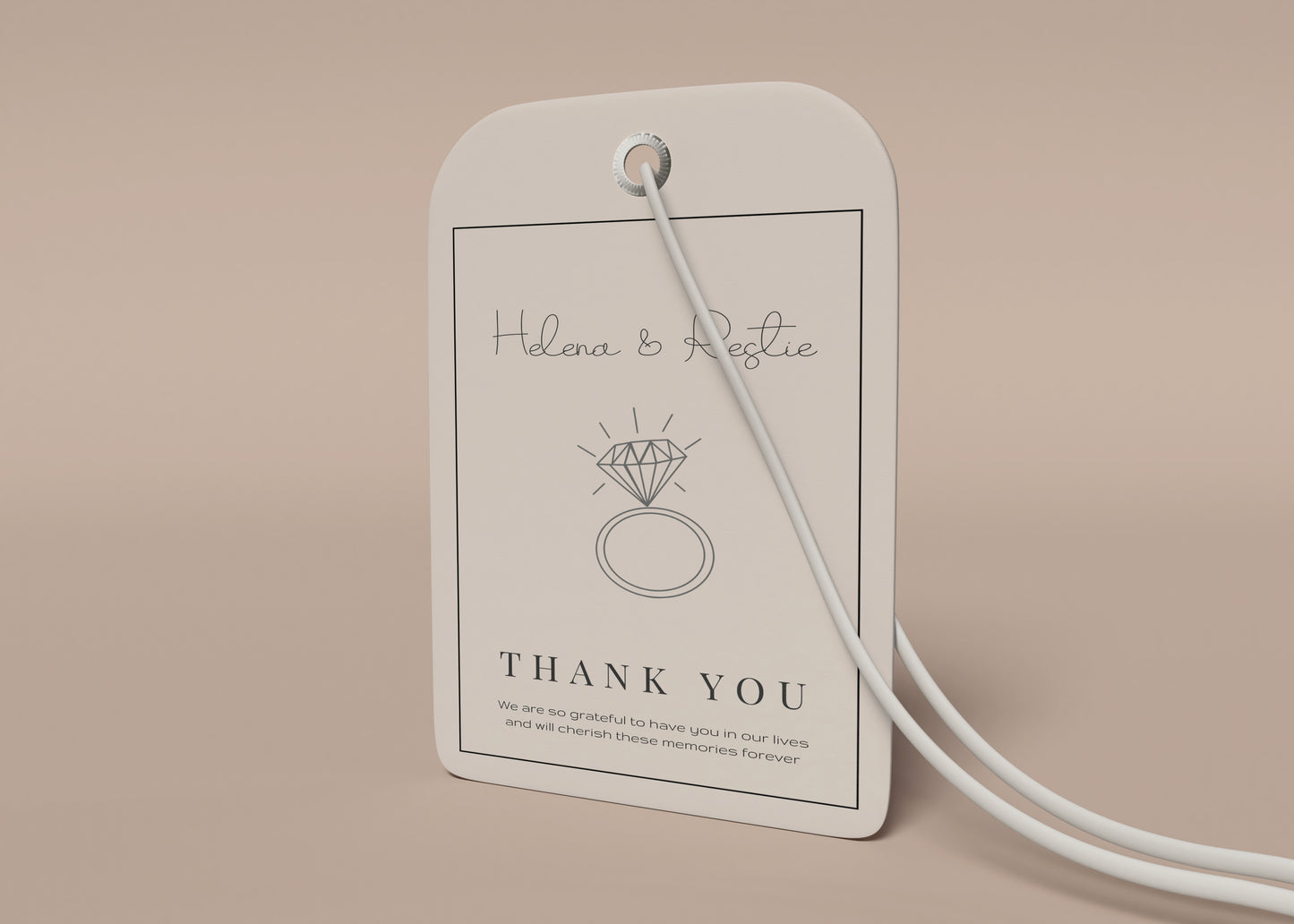 #3. Cute Thank You Favor Tag Digital Template | Elegant & Stylish Design